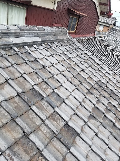 加古川市　斜め方向から確認した広範囲のズレ感