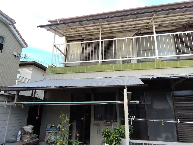 姫路市　上部と下部の波板足場干渉あるか確認　