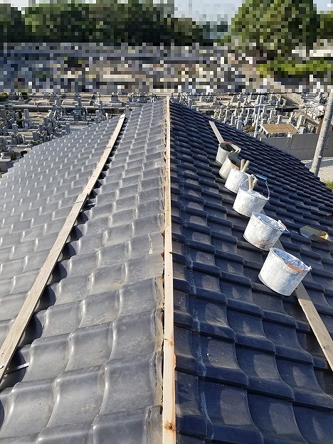 施工エリアの整理と資材の段取り