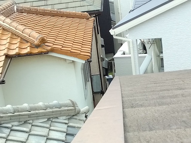 ケラバ付近の屋根