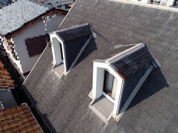 姫路市　ドーマー周辺のスレートの劣化