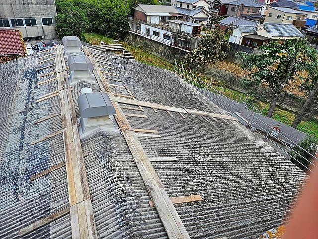 高砂市　工場屋根　現場調査　暑さ対策