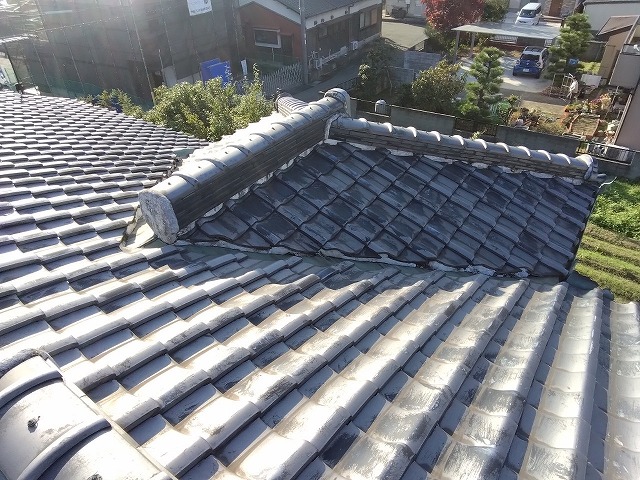 加古川市　いぶし瓦屋根全体