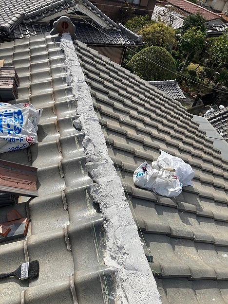モルロック（白）を用いた土台形成