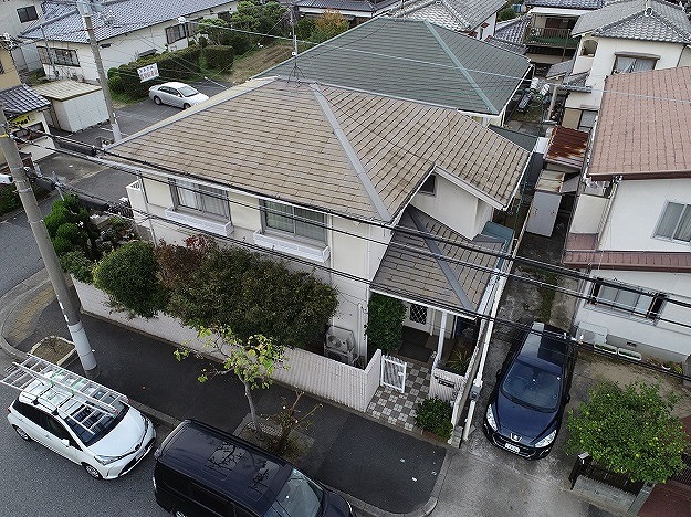 加古川市　ドローンから見た屋根全景