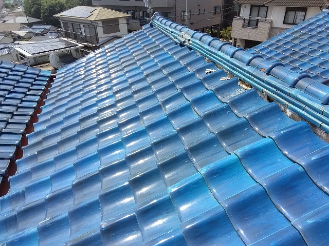 加古川市　棟瓦　歪み
