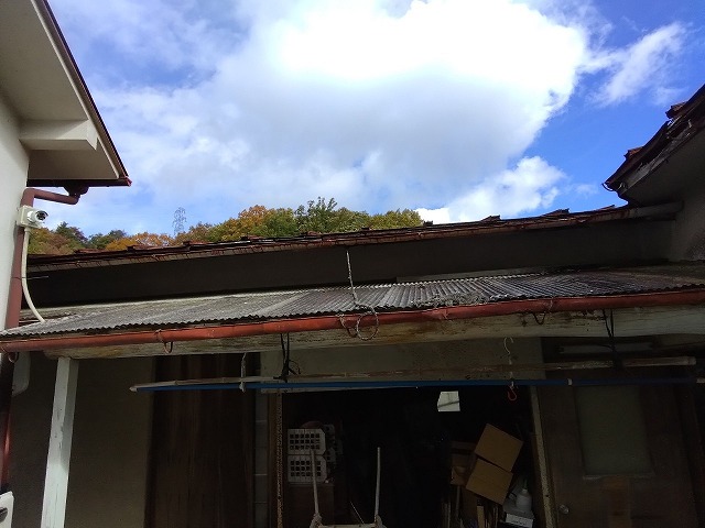 付属屋根の全景