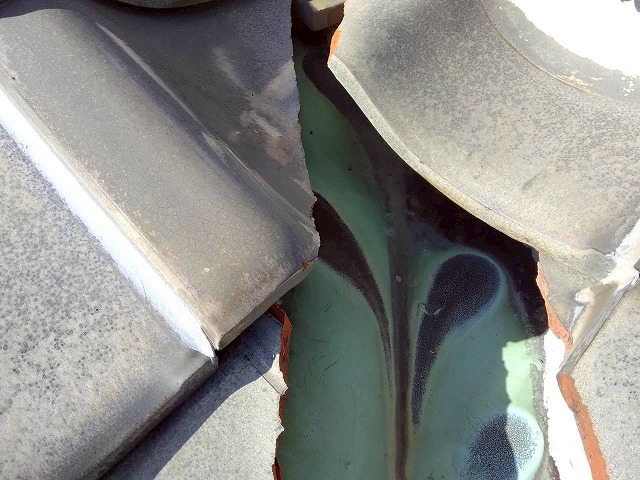 高砂市　谷板金の緑青(ろくしょう)近影