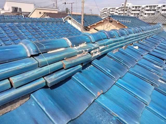 加古川市　熨斗瓦3段　崩れ