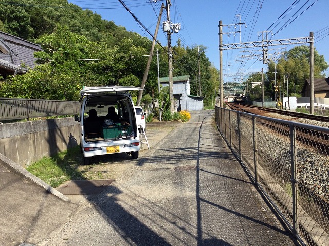 高砂市　現場前の道路状況