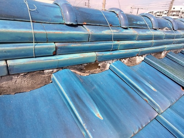 加古川市　本棟漆喰(しっくい)ボロボロ