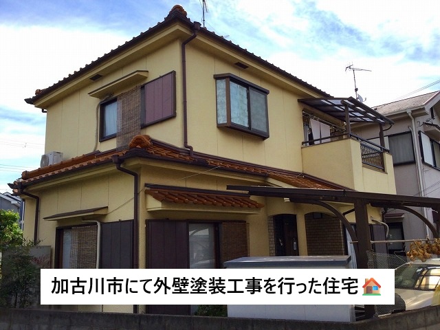 加古川市 外壁塗装前の戸建て住宅