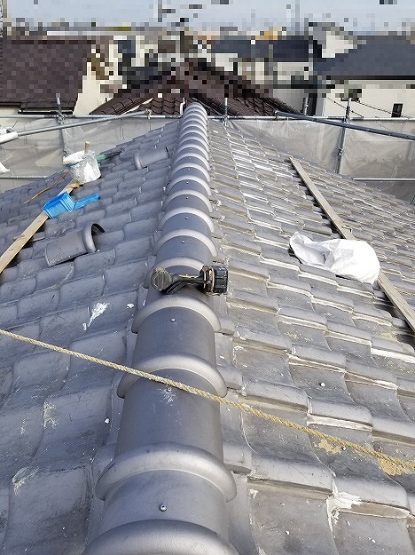 姫路市　7寸丸瓦での仕上げ