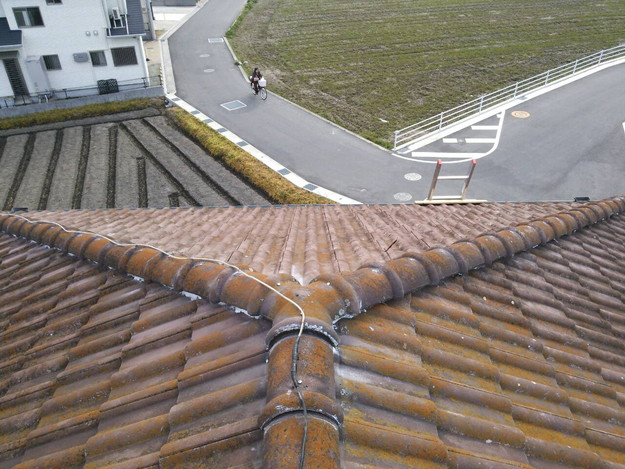 加古川市　屋根　棟瓦補強工事完了写真