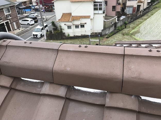 姫路市　漆喰工事　施工後　棟周り