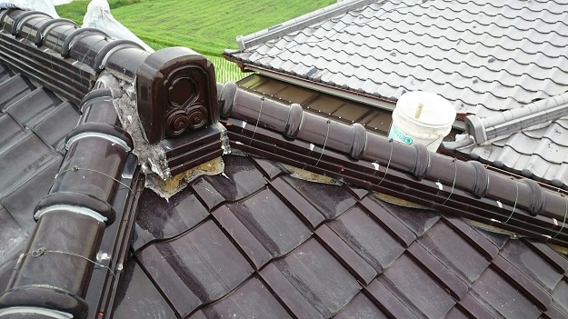 明石市　既存　漆喰　はつり