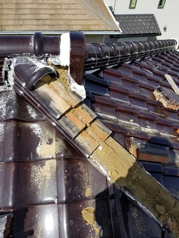 明石市　施工中　棟　ばらし