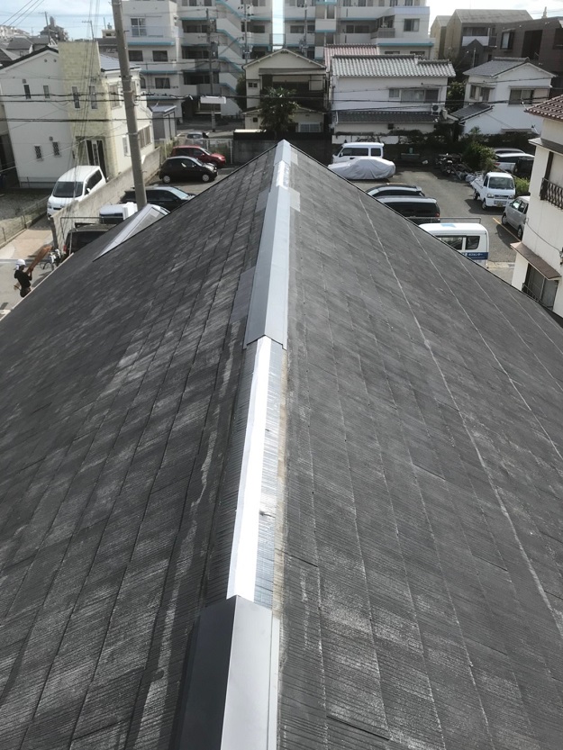 加古川市　棟板金　施工中