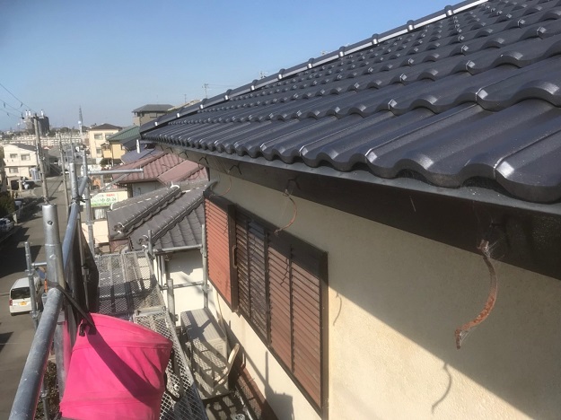 姫路市　雨どい　飛散