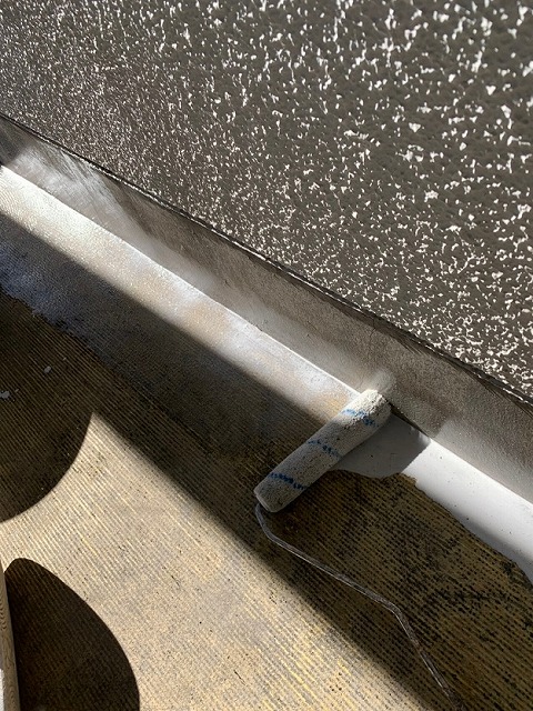 姫路市　ベランダ防水工事　立ち上がり