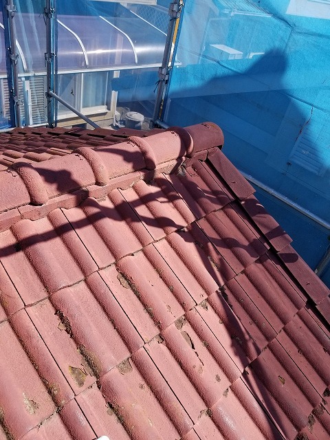 表面の劣化が進んでいた面