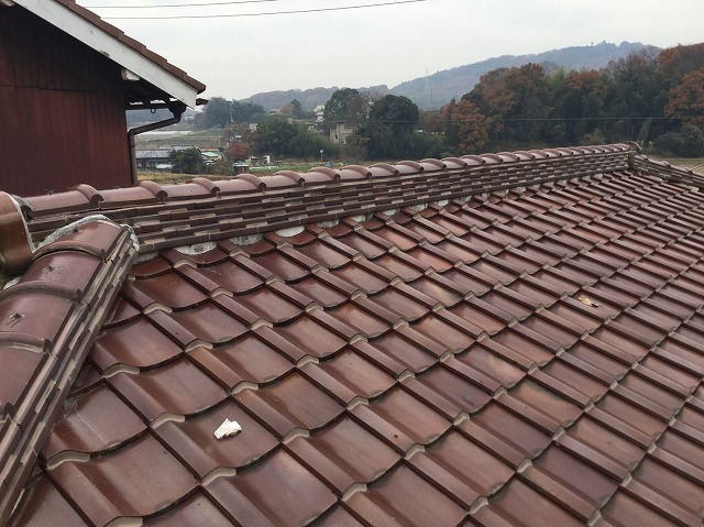 高砂市　塩焼き瓦　漆喰(しっくい)交換工事