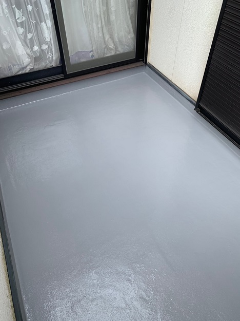 姫路市　ベランダFRP防水工事　完成　別角度