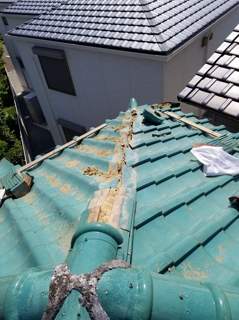 姫路市　棟工事　台風　解体
