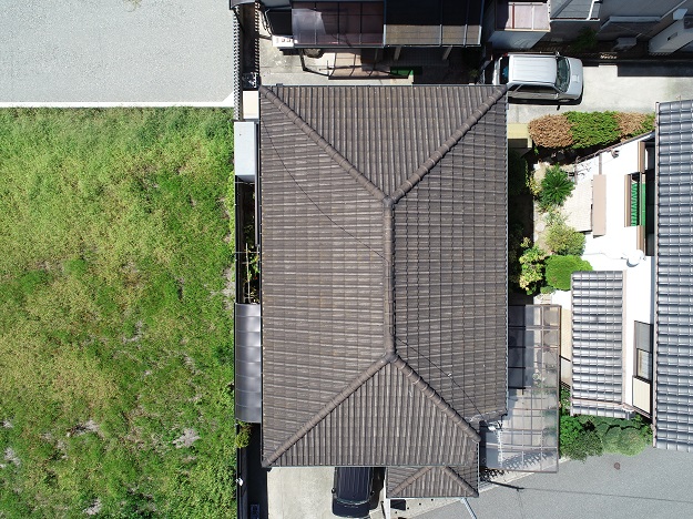姫路市　葺き替え　ドローン　現調