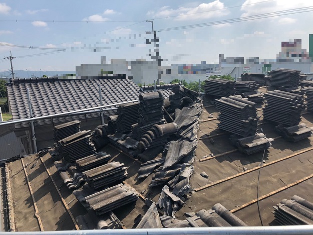 姫路市　葺き替え　セメント瓦