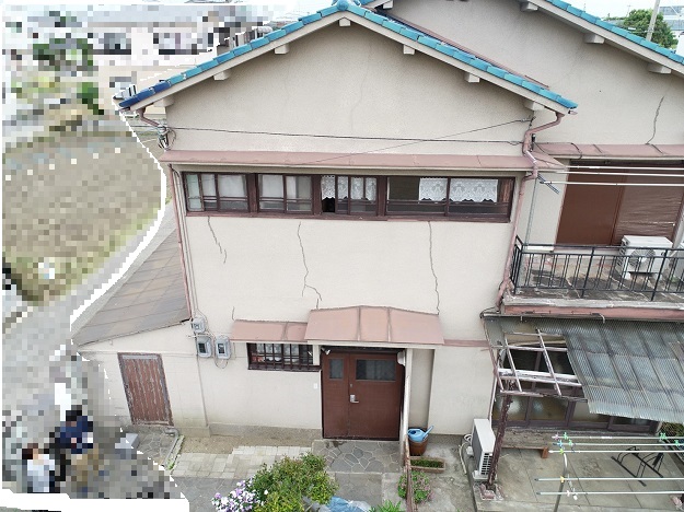 高砂市　ドローン空撮　屋根葺き替え