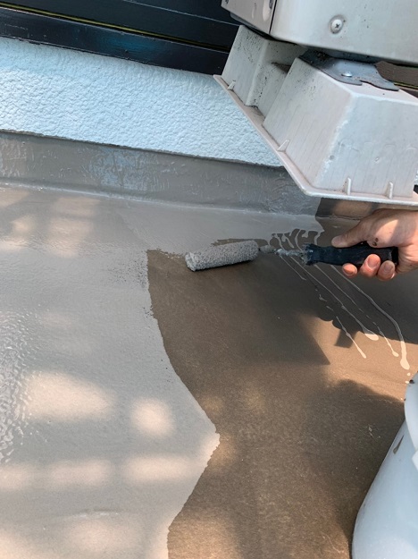 高砂市　ベランダ防水工事　立ち上がり部分