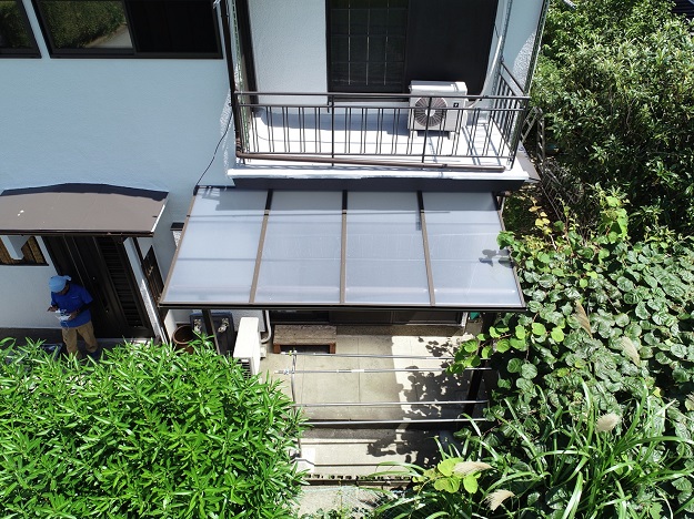高砂市　アクリルフラット屋根　交換工事