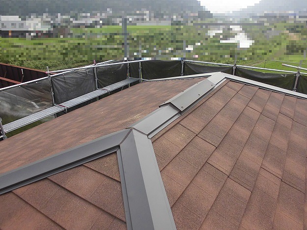 姫路市　大屋根部　カバー完了　ディプロマットスターⅡ