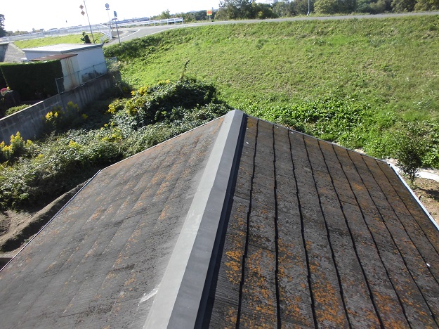屋根カバー工法工事（カラーベストからリッジウェイへ）｜姫路市