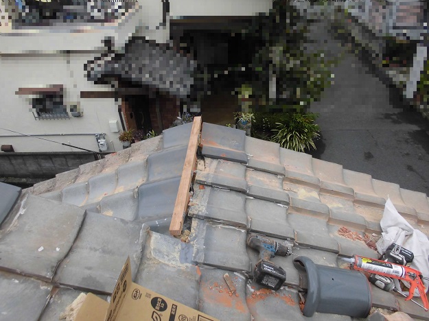 明石市　棟積み替え中