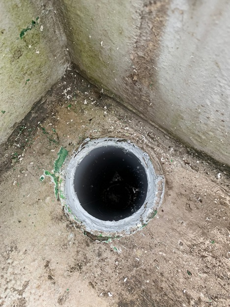 姫路市　ベランダ防水工事　ドレン改修