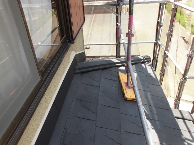 高砂市　屋根葺き替え工事　下屋根施工完了