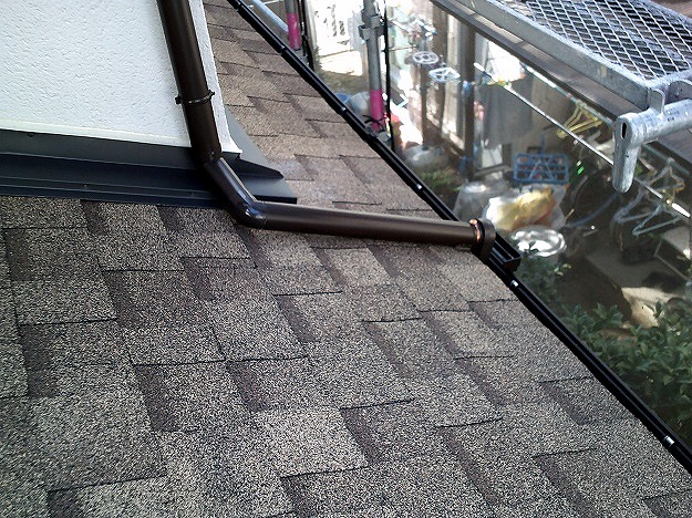 加古川市　竪樋の取り付けまで復旧して全体完成
