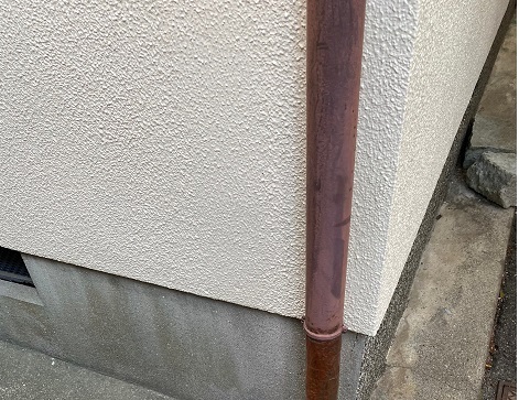 姫路市　竪樋　劣化