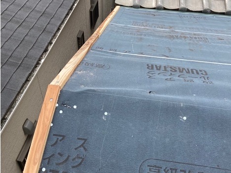 姫路市　カバー工法　木下地　ケラバ