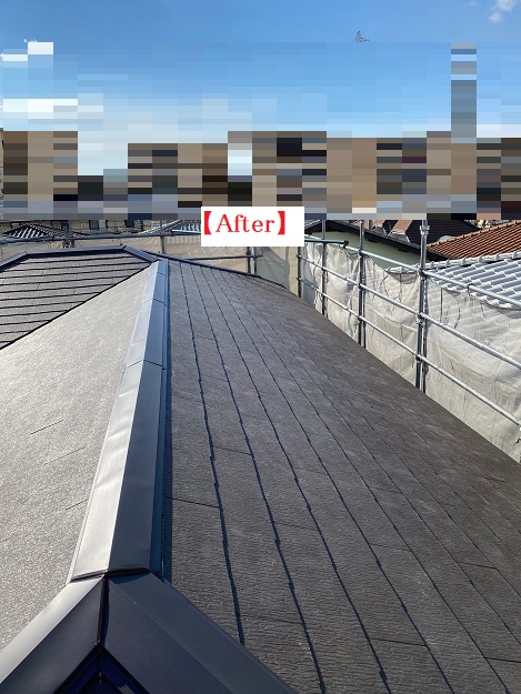 明石市　K様邸　カラーベスト屋根葺き替え工事依頼。迅速対応と美しい仕上がりにご満足いただきました