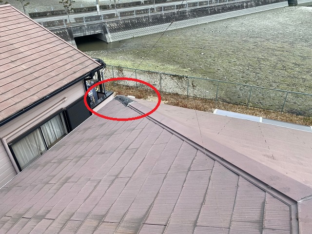 加古川市　棟板金　飛散