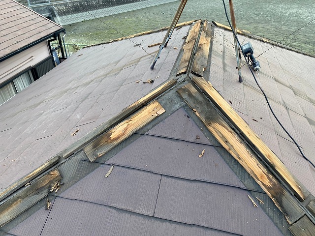 加古川市　棟板金　撤去　屋根