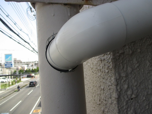 姫路市　雨樋　連結　マンション