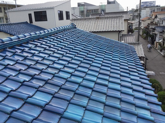 加古川市　屋根面全体のズレ・浮きの有無を目視点検