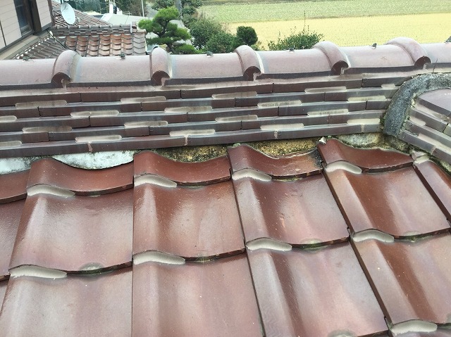 高砂市　塩焼き瓦　漆喰(しっくい)劣化