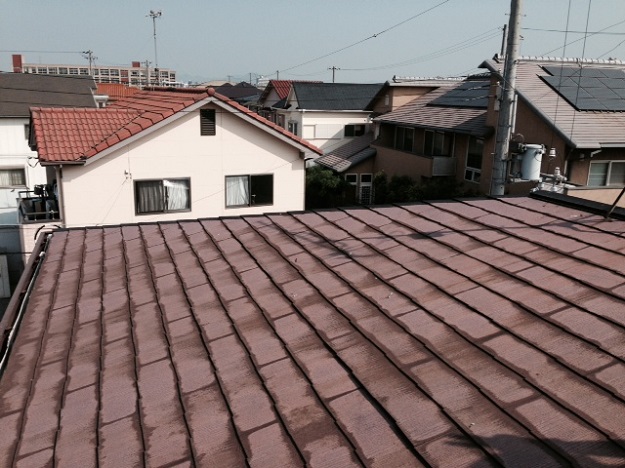 姫路市　カバー工法　施工前屋根状況写真