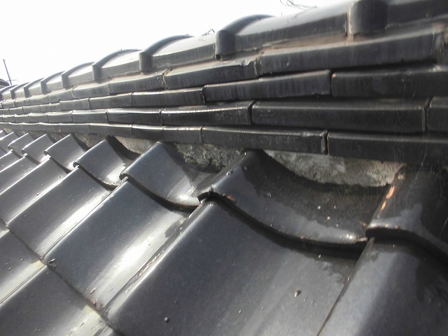 漆喰の欠損箇所