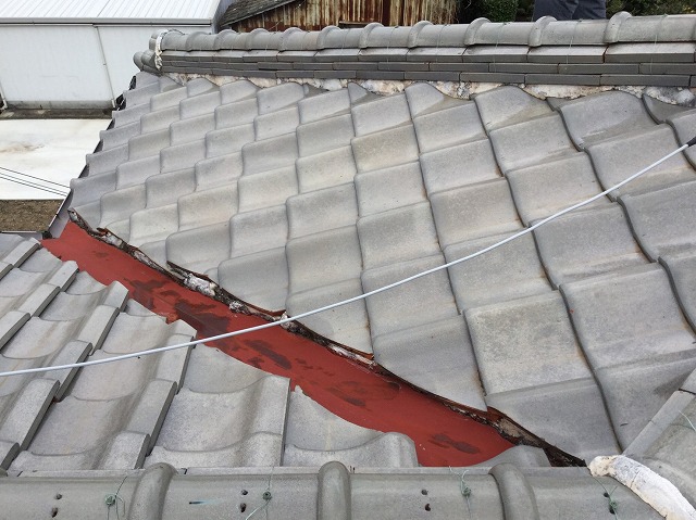 姫路市　谷板金交換　ビフォー